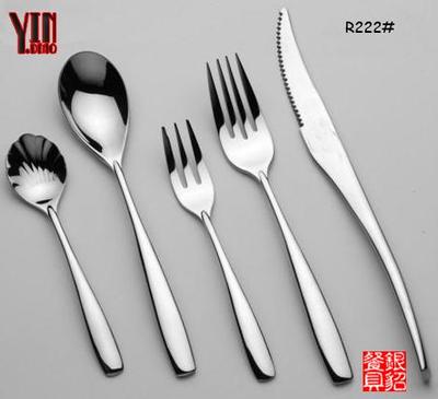 廣州市銀貂金屬制品生產供應專業生產純色西式不銹鋼餐具刀叉勺,高檔西餐全不銹鋼刀叉勺。