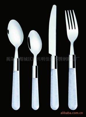 【透明泡泡手柄 水晶柄 塑料PS】價格,廠家,圖片,刀叉,揭陽市榕城區新興明佳興不銹鋼制品廠-